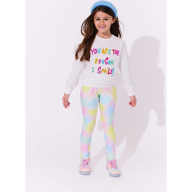 Women’s White You are The Reason I Smile Sweatshirt - Sweatshirts - 3