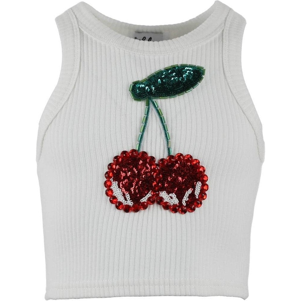 Women's Beaded Gem Cherry Tank - Tank Tops - 1