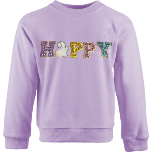 Happy Bunny Crystal Sweatshirt Lavender