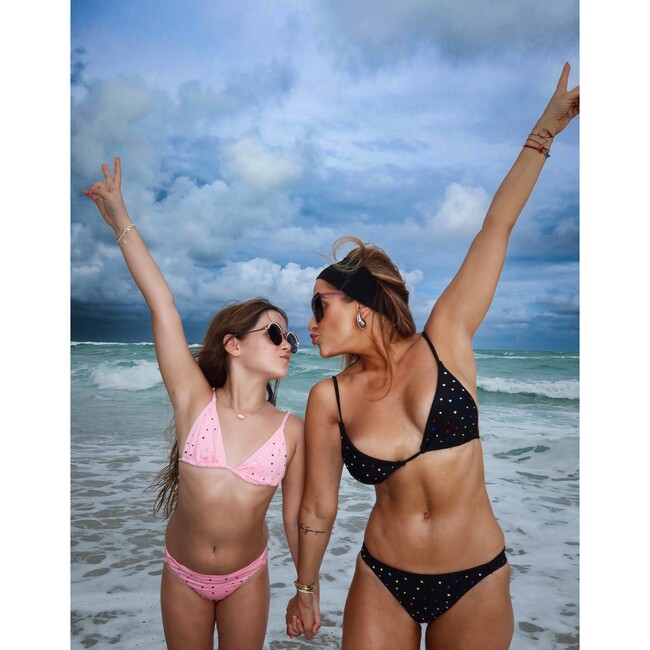 Women's Rainbow Sparkle Bikini Black - Two Pieces - 2