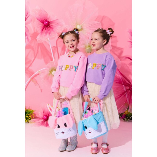 Happy Bunny Crystal Sweatshirt Lavender - Sweatshirts - 3