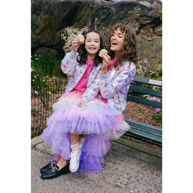 Women's GOOD VIBES Doodle Sequin Bomber - Jackets - 5