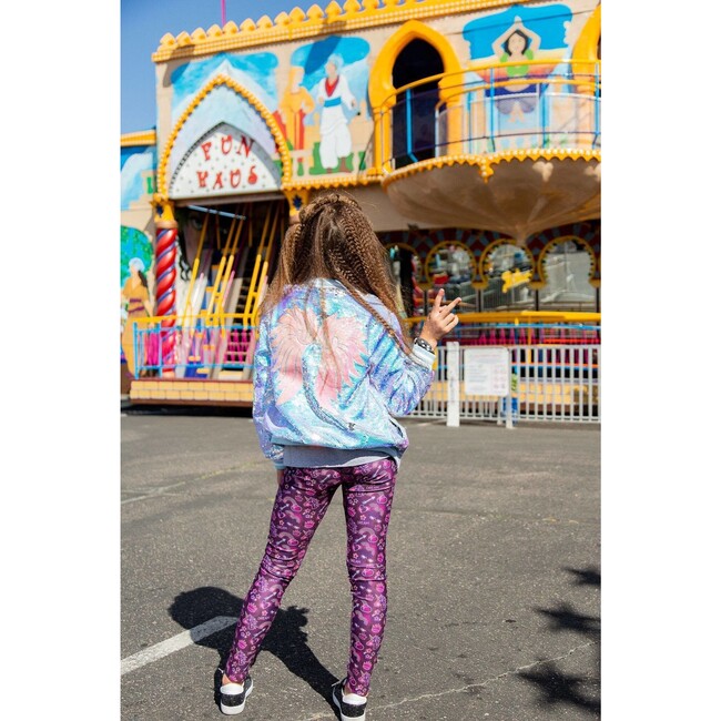 Women's Iridescent Angel Sequin Flip Bomber - Jackets - 2