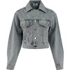 Women's Crystal Denim Jacket - Jackets - 4