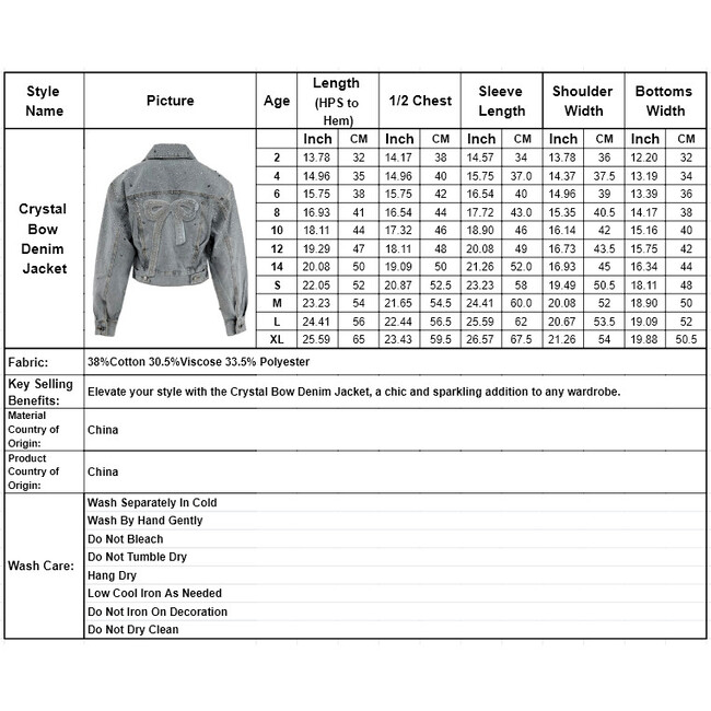 Women's Crystal Denim Jacket - Jackets - 5