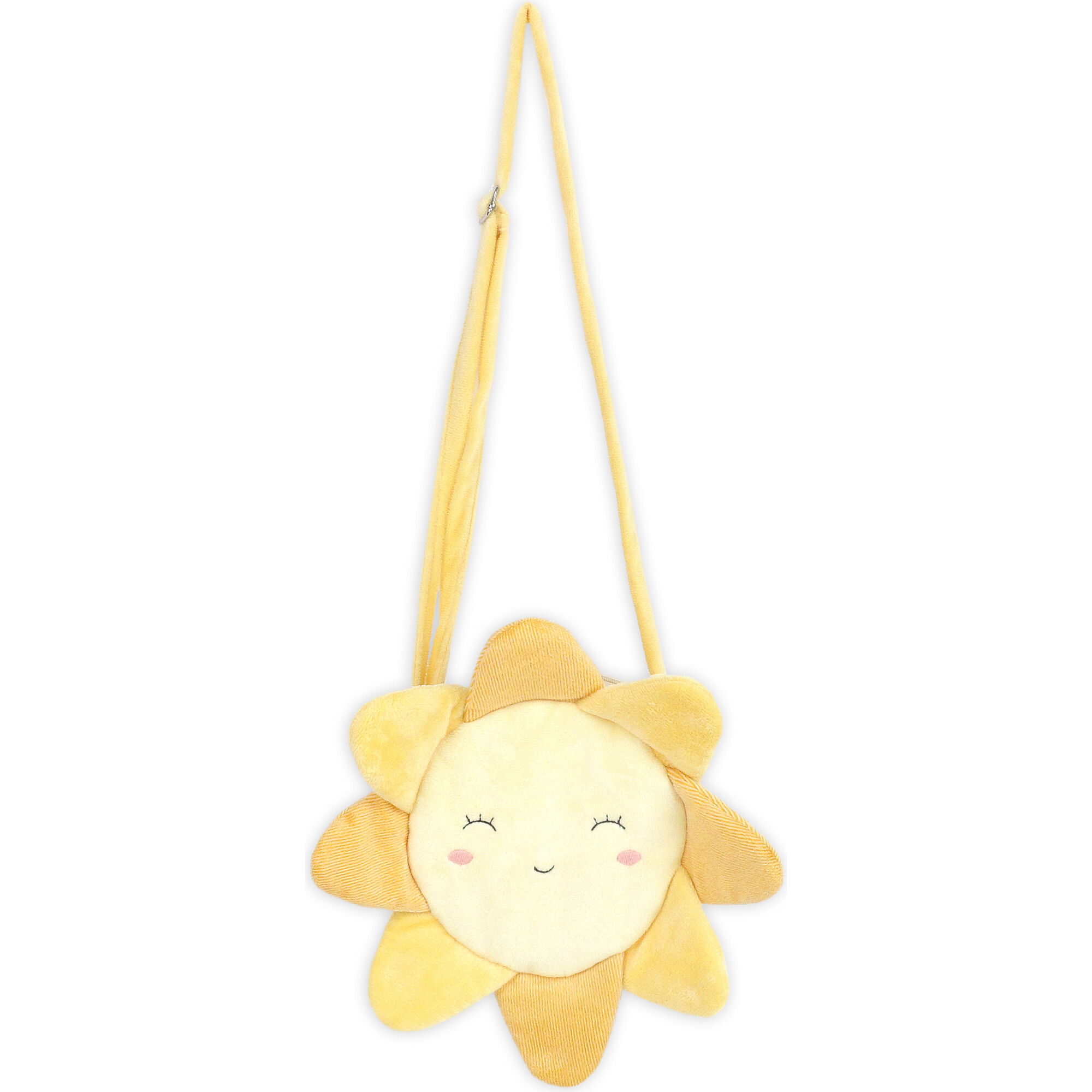 Sun Cross Body Purse, Yellow - Plush - 1