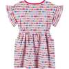 Kids Pink Jersey Elastic Waist Dress, Friendship Bracelet - Dresses - 2