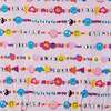 Kids Pink Jersey Elastic Waist Dress, Friendship Bracelet - Dresses - 3