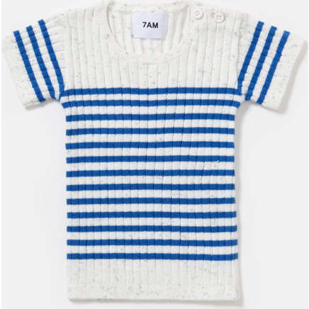 Ribbed Short Sleeve Top - T-Shirts - 1