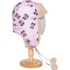 The Cozy Trapper Hat ,Teddy Bears Print with Irish Cream Sherpa Liner & Pompoms - Hats - 2