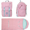 Sleep-N-Pack™ Little Kid Size Sleeping Bag Backpack,  Bows & Ruffles Cotton Candy Pink Corduroy - Hats - 1 - thumbnail
