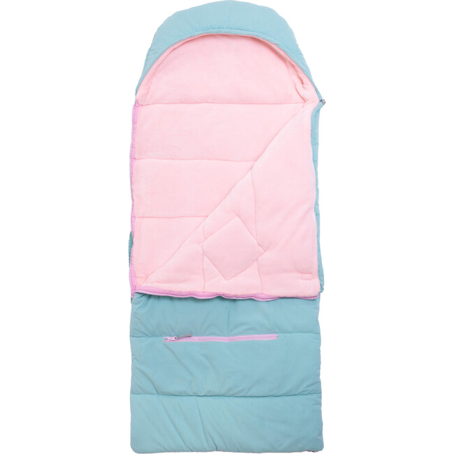 Sleep-N-Pack™ Little Kid  Size Sleeping Bag Backpack,Bows & Ruffles Tanager Turquoise Corduroy - Hats - 3