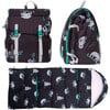 Sleep-N-Pack™ Big Kid Sleeping Bag Backpack ,Lounging Sloths in Black - Hats - 1 - thumbnail