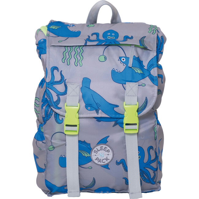 Sleep-N-Pack™ Little Kid Size  Sleeping Bag Backpack, Sea Creatures - Hats - 2
