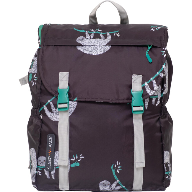 Sleep-N-Pack™ Big Kid Sleeping Bag Backpack ,Lounging Sloths in Black - Hats - 2