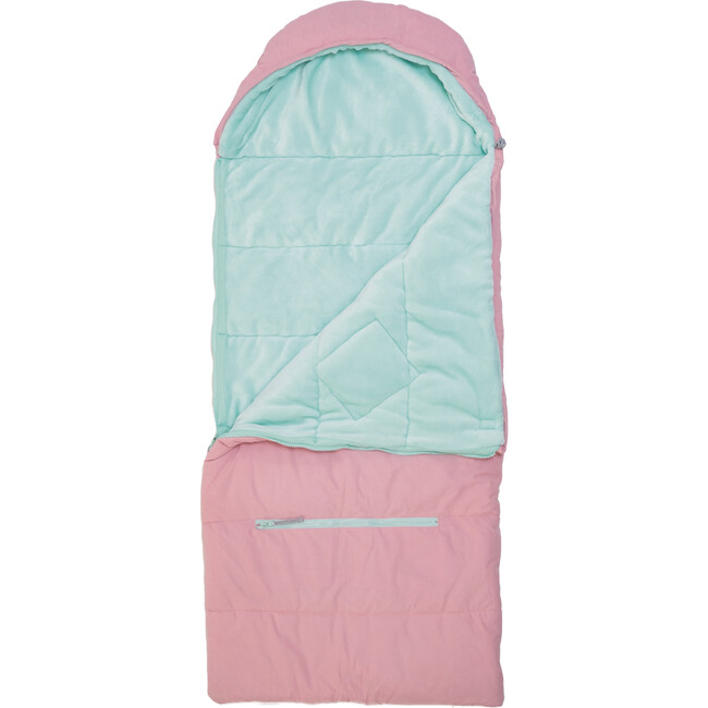 Sleep-N-Pack™ Little Kid Size Sleeping Bag Backpack,  Bows & Ruffles Cotton Candy Pink Corduroy - Hats - 4