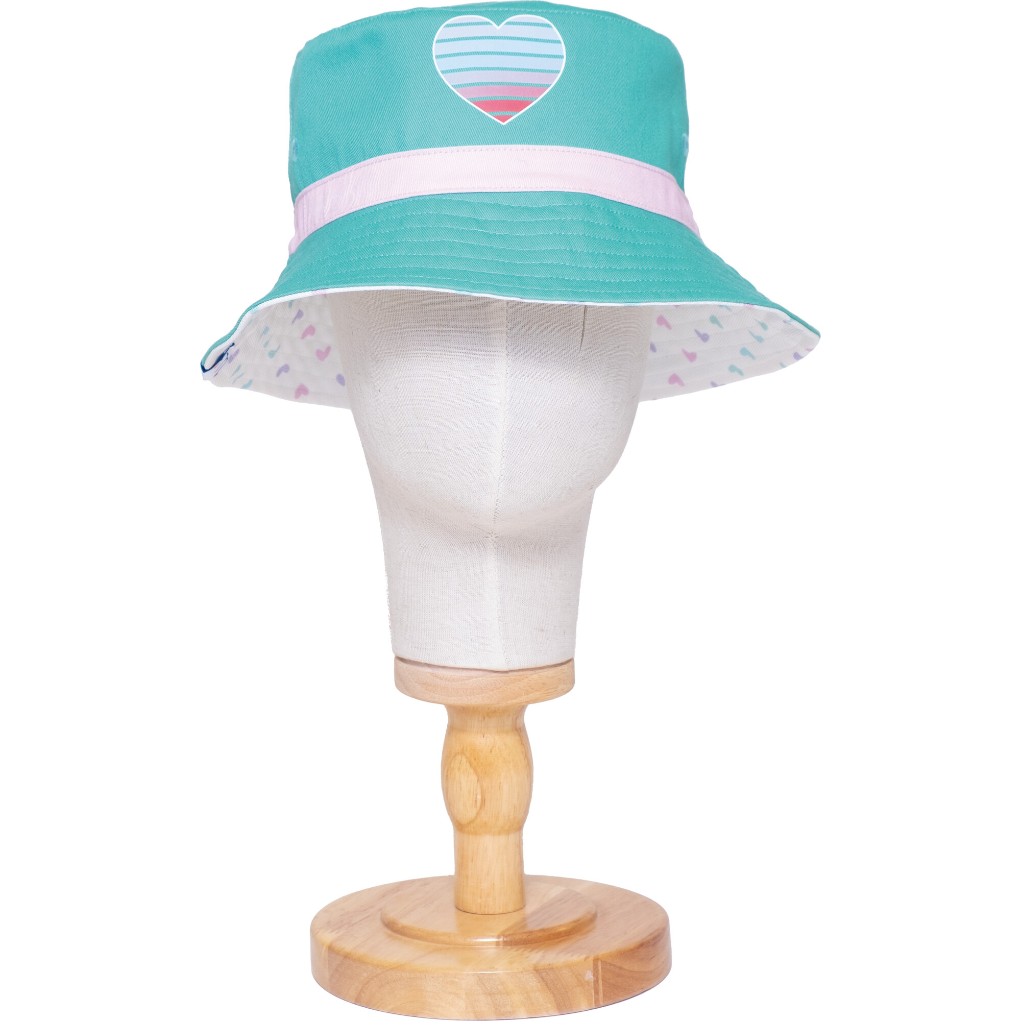 Reversible Bucket Hat ,Hearts - Hats - 1