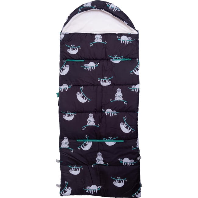 Sleep-N-Pack™ Big Kid Sleeping Bag Backpack ,Lounging Sloths in Black - Hats - 4