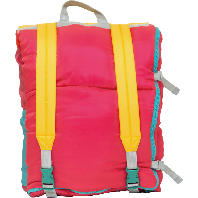 Sleep-N-Pack™ Big Kid Size Sleeping Bag Backpack ,Color Block Sunset Ombre - Hats - 4