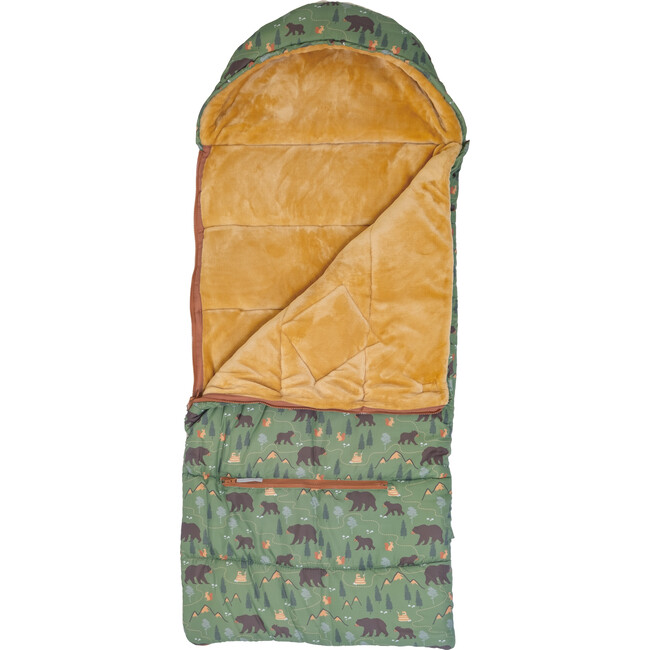 Sleep-N-Pack™ Little Kid Size Sleeping Bag Backpack,Pals in Print: Camping Bears Trail - Hats - 5
