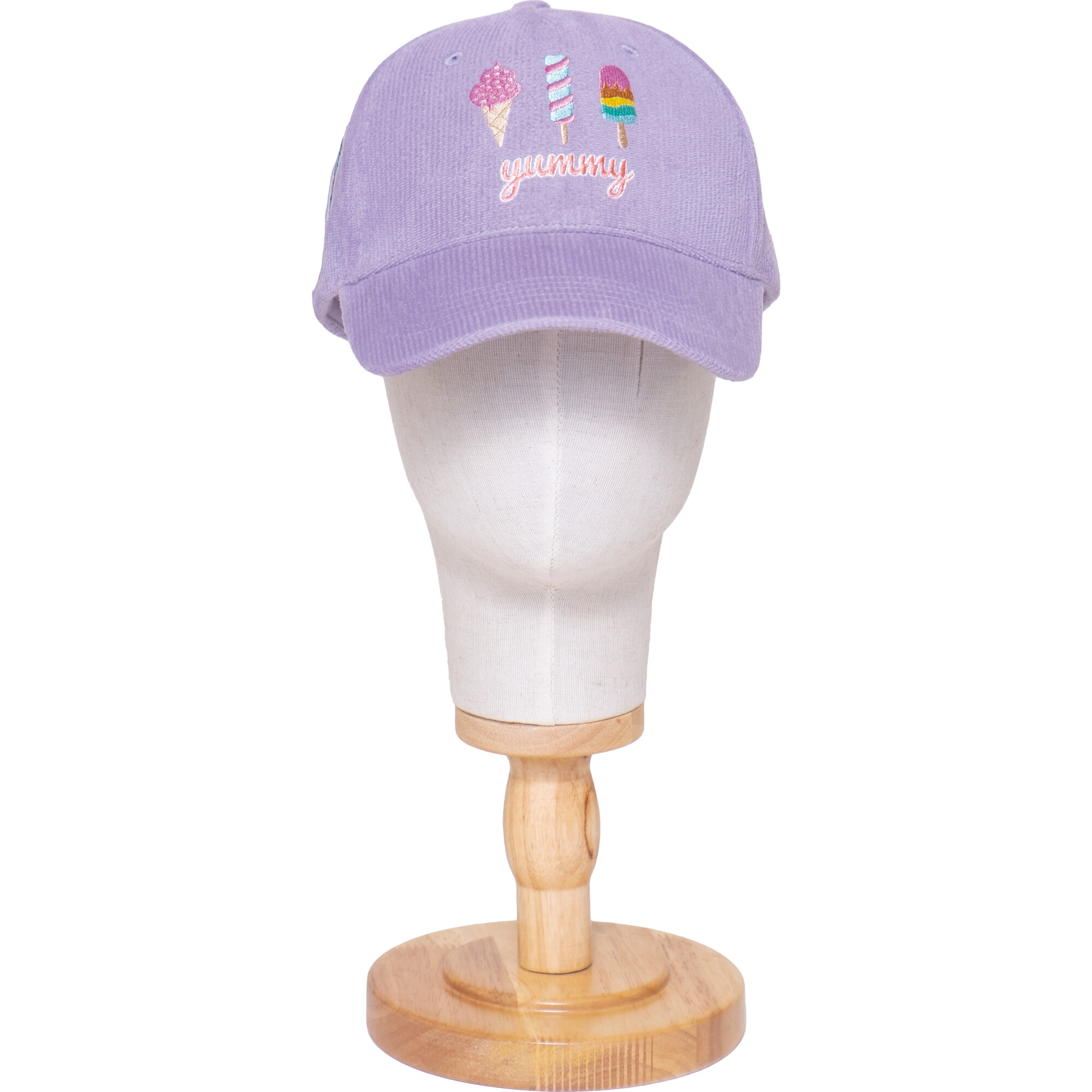 Corduroy Baseball Hat , Ice Cream Applique & Patches - Hats - 1