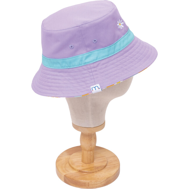 Reversible Bucket Hat ,Happy Daisy Stripes - Hats - 2