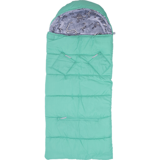 Sleep-N-Pack™ Little Kid Size Sleeping Bag Backpack ,Glow-In-The-Dark Collection: Glow Dino Bones - Hats - 6