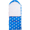 Sleep-N-Pack™ Big Kid Sleeping Bag Backpack, French Poodle Print in Brilliant Blue - Hats - 5