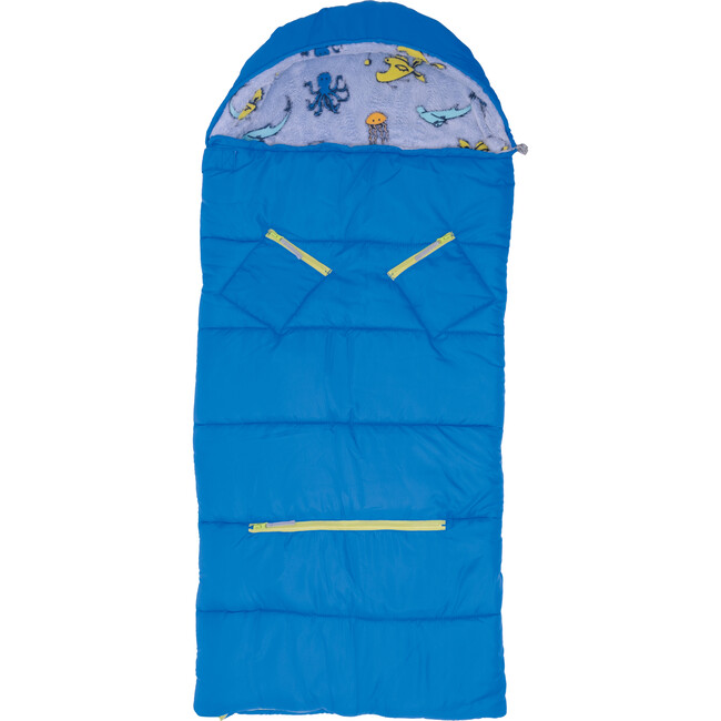 Sleep-N-Pack™  Little Kid Size Sleeping Bag Backpack, Glow-In-The-Dark Collection: Glow Sea Critters - Hats - 7
