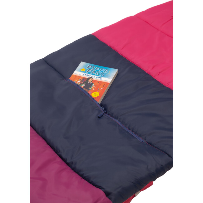 Sleep-N-Pack™  Big Kid Size Sleeping Bag Backpack ,Color Block Raspberry Sorbet, Navy & Winterberry - Sleepbags - 7