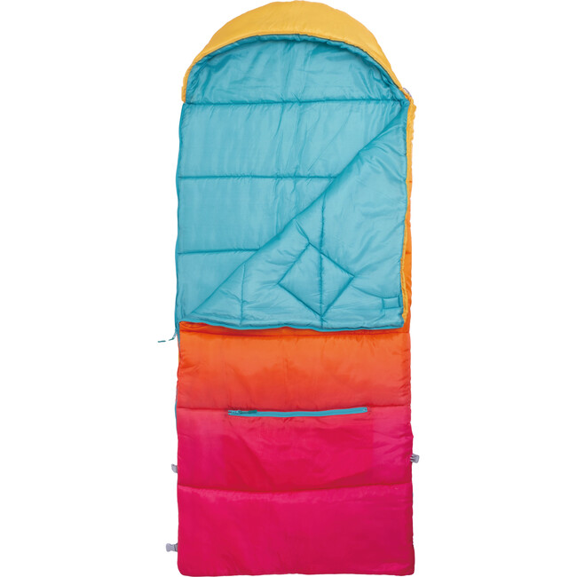 Sleep-N-Pack™ Big Kid Size Sleeping Bag Backpack ,Color Block Sunset Ombre - Hats - 8