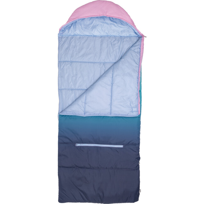 Sleep-N-Pack™ Big Kid Size Sleeping Bag Backpack, Color Block Camp Collection: Blue Ombre - Hats - 9
