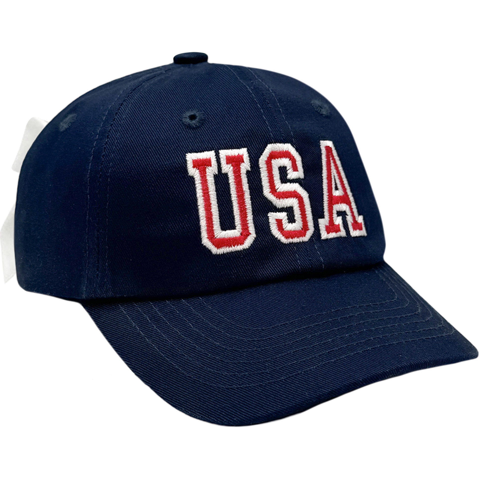 USA Bow Baseball Hat, Navy - Hats - 1