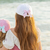 Customizable Bow Baseball Hat, White with Pink Bow - Hats - 2