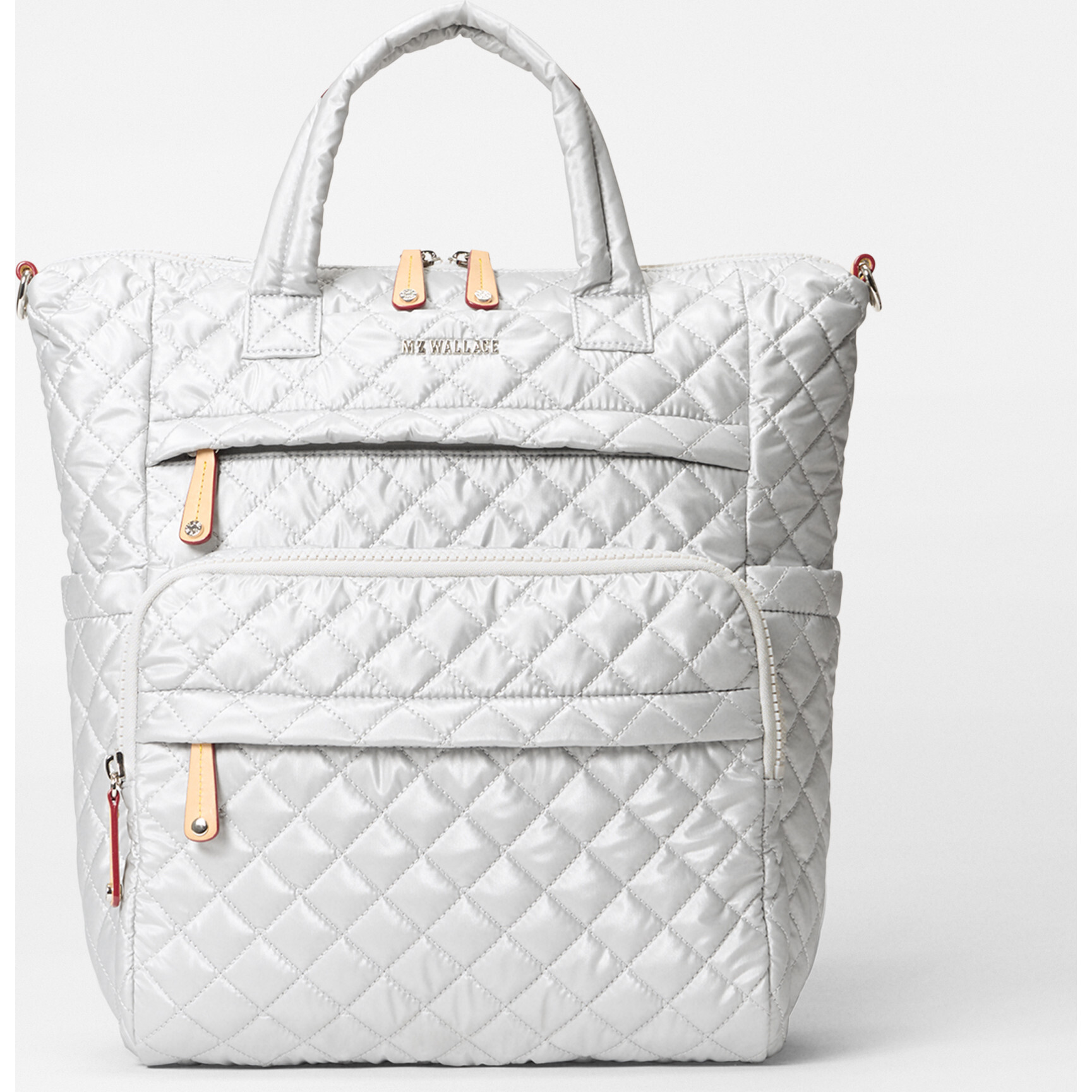 Medium Metro Utility Backpack, Oyster Metallic - Bags - 1