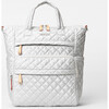 Medium Metro Utility Backpack, Oyster Metallic - Bags - 1 - thumbnail