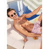 Men's Swim Shorts, Pink Geo - Swim Trunks - 2