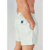 Men's Swim Shorts,Green Stripes - Swim Trunks - 6