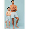 Men's Swim Shorts, Blue Floral - Swim Trunks - 5
