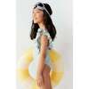 Girls' Ruffle Swimsuit, Green Stripes - One Pieces - 2