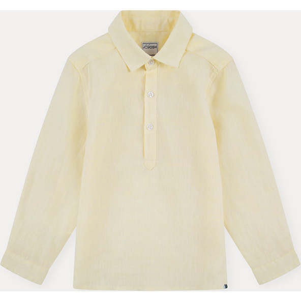 100% Linen Shirt, Vanilla Yellow - Button Downs - 1