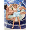 Boy's Swim Shorts, Turquoise Geo - Swim Trunks - 3