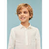 100% Linen Shirt, Off White - Button Downs - 4