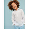 100% Linen Shirt, Light Blue Stripes - Button Downs - 4
