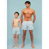 Boy's Swim Shorts, Blue Floral - Swim Trunks - 7