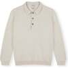 Polo Sweater, Beige - Sweaters - 1 - thumbnail