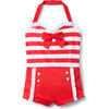 Recycled Retro Striped Swimsuit - One Pieces - 1 - thumbnail