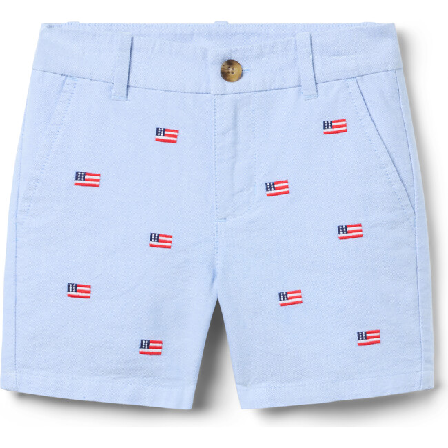 Embroidered Flag Oxford Short - Button Downs - 1