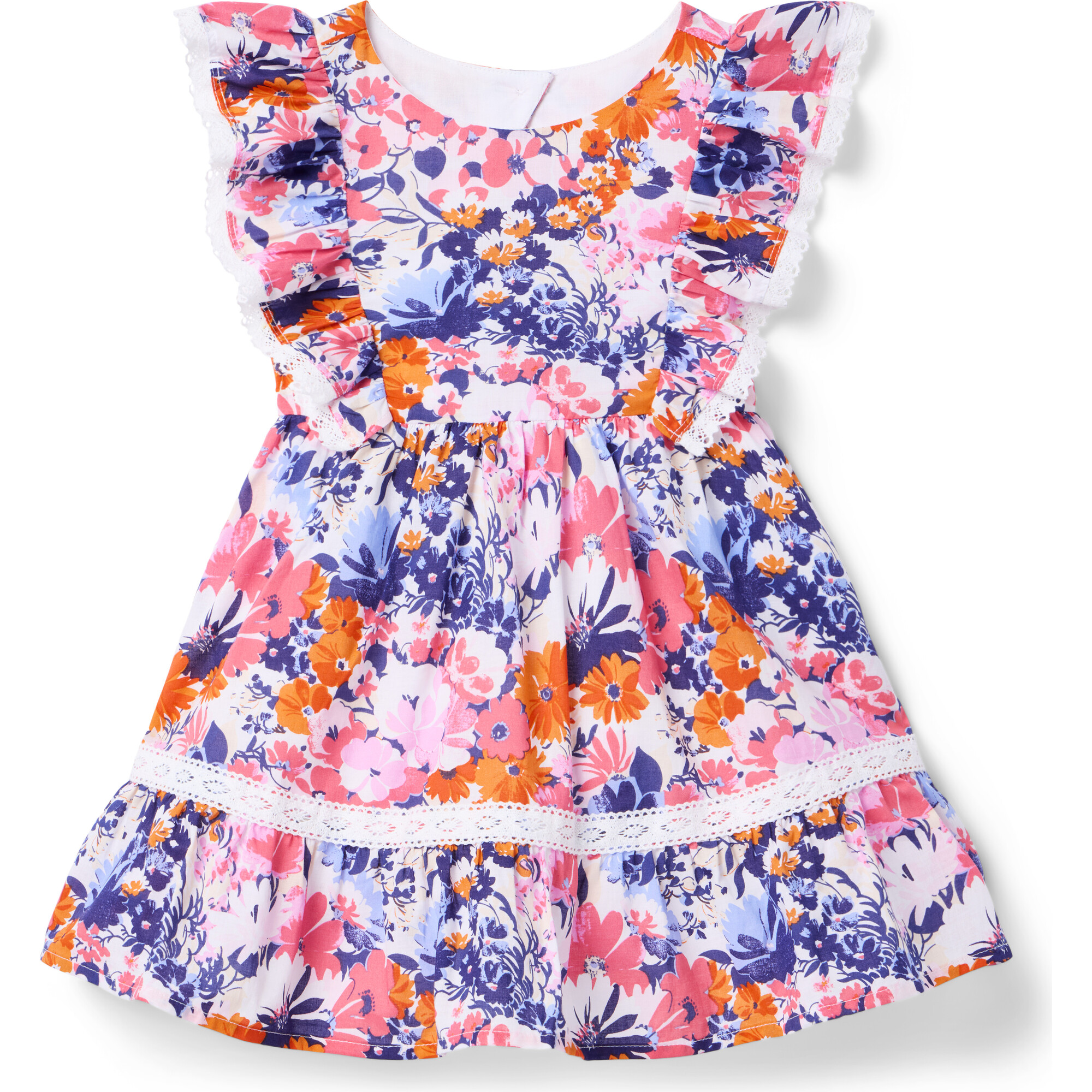 Lace Trimmed Floral DressサイズS Floral Lace Trim Dress - Janie and Jack Dresses | Maisonette