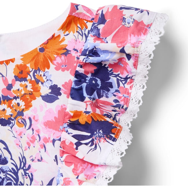 Floral Lace Trim Dress - Dresses - 3